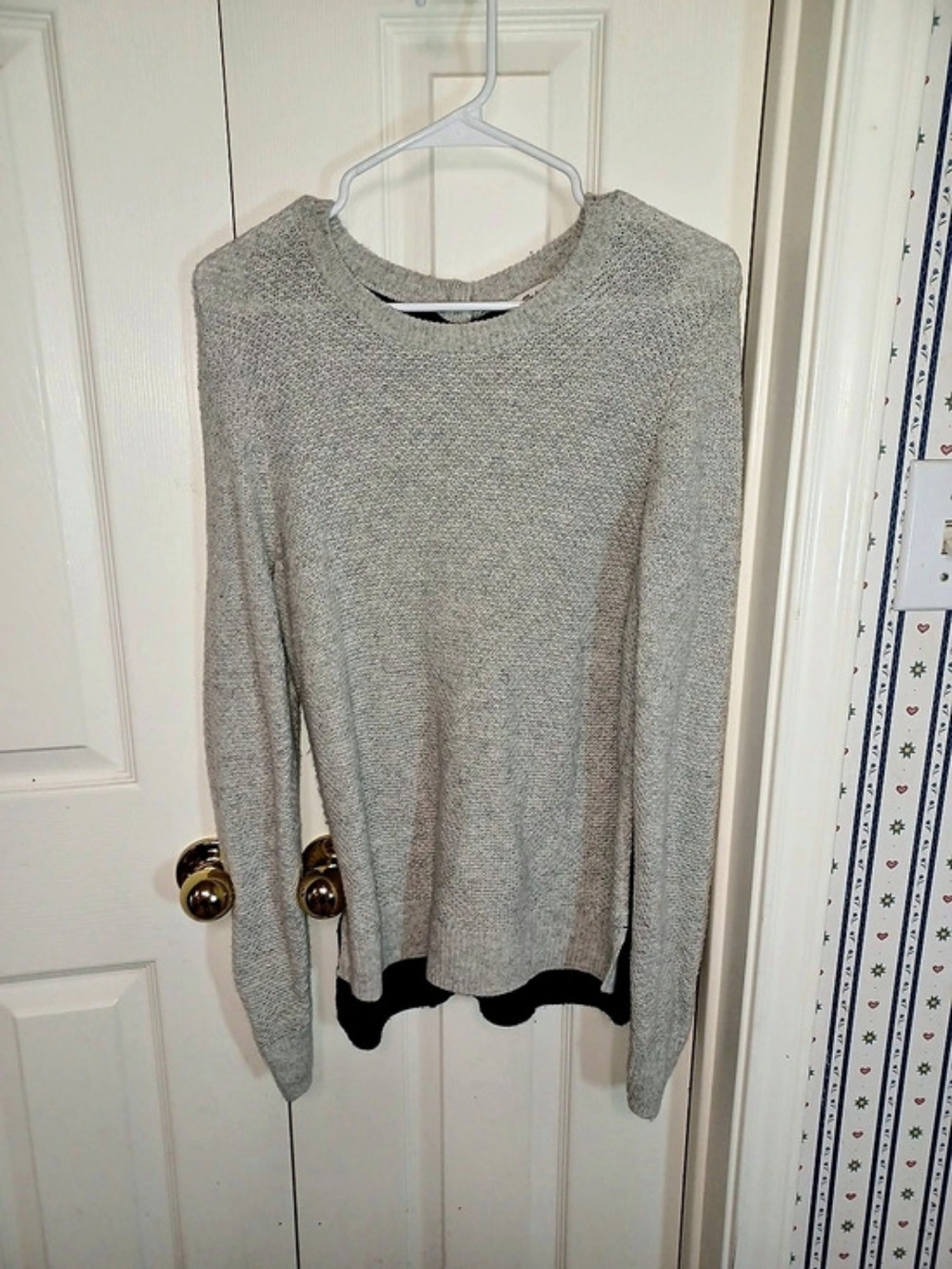 Madewell Style F9731 Color Block Cardigan Gray & Blue Size Medium